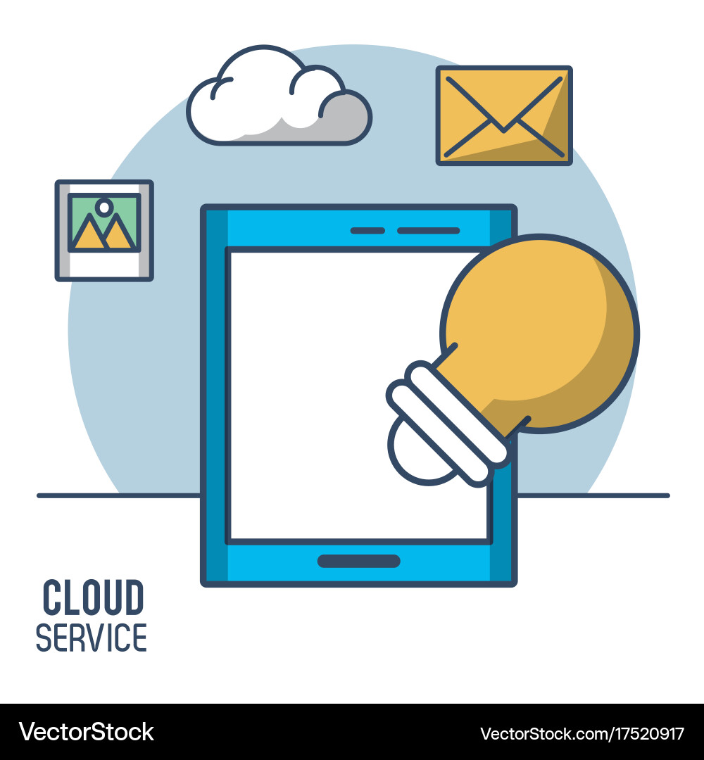 Cloud computing service Vector Image