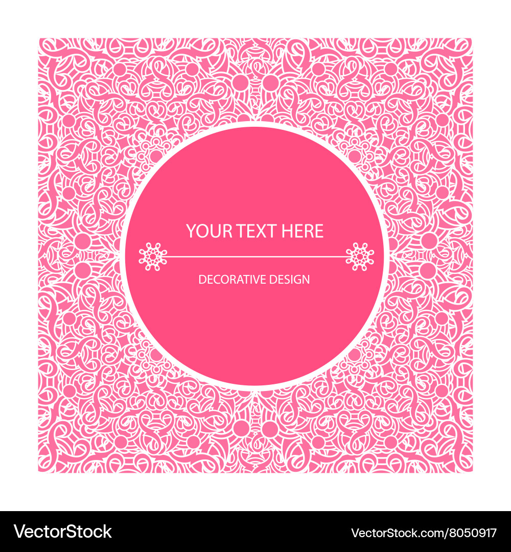 Decorative design element with a circular Vector Image