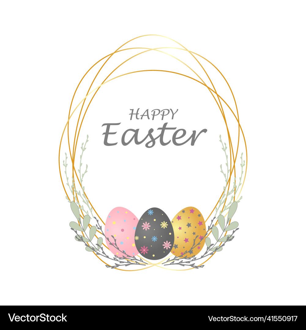 Easter greeting card 2 Vector Image