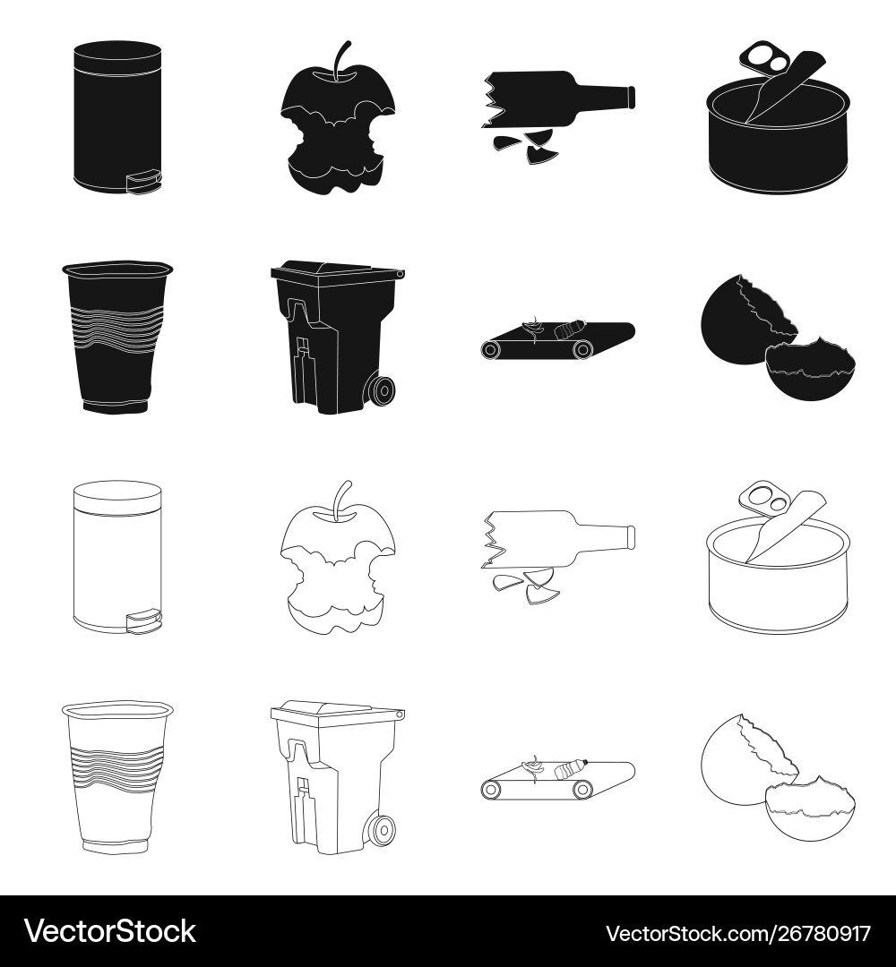 Isolated object refuse and junk logo Isolated object refuse and junk logo vector image