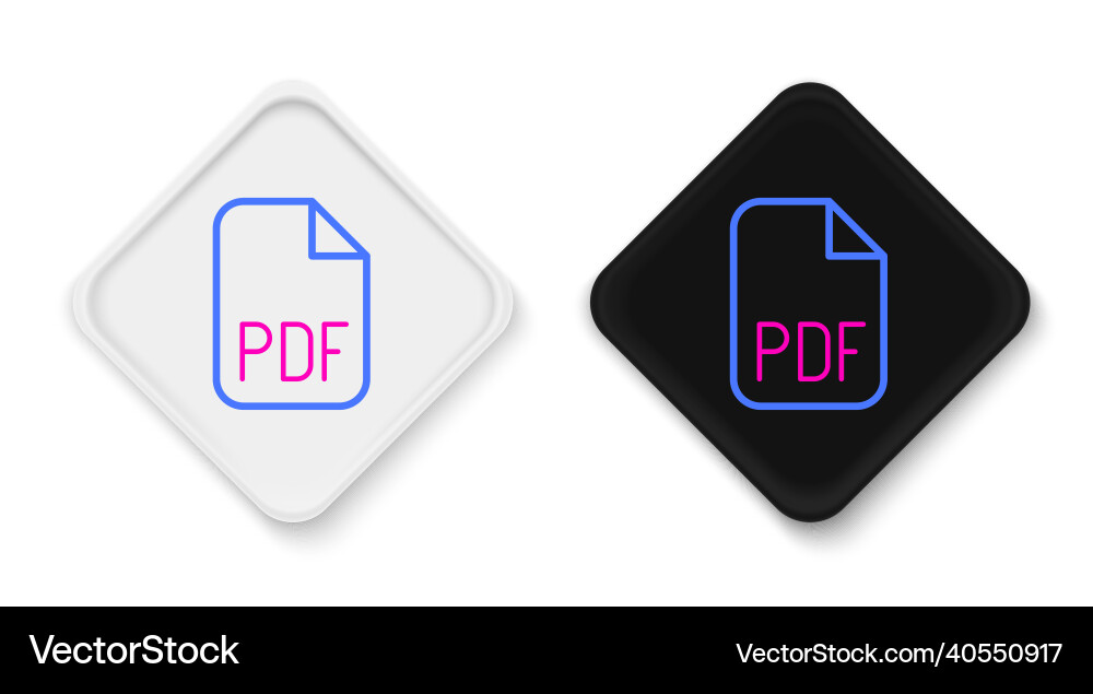 Line pdf file document download button icon Line pdf file document download button icon vector image
