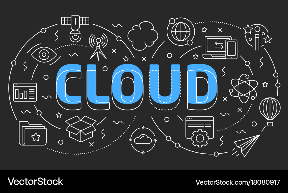 Linear slide for the presentation vector image