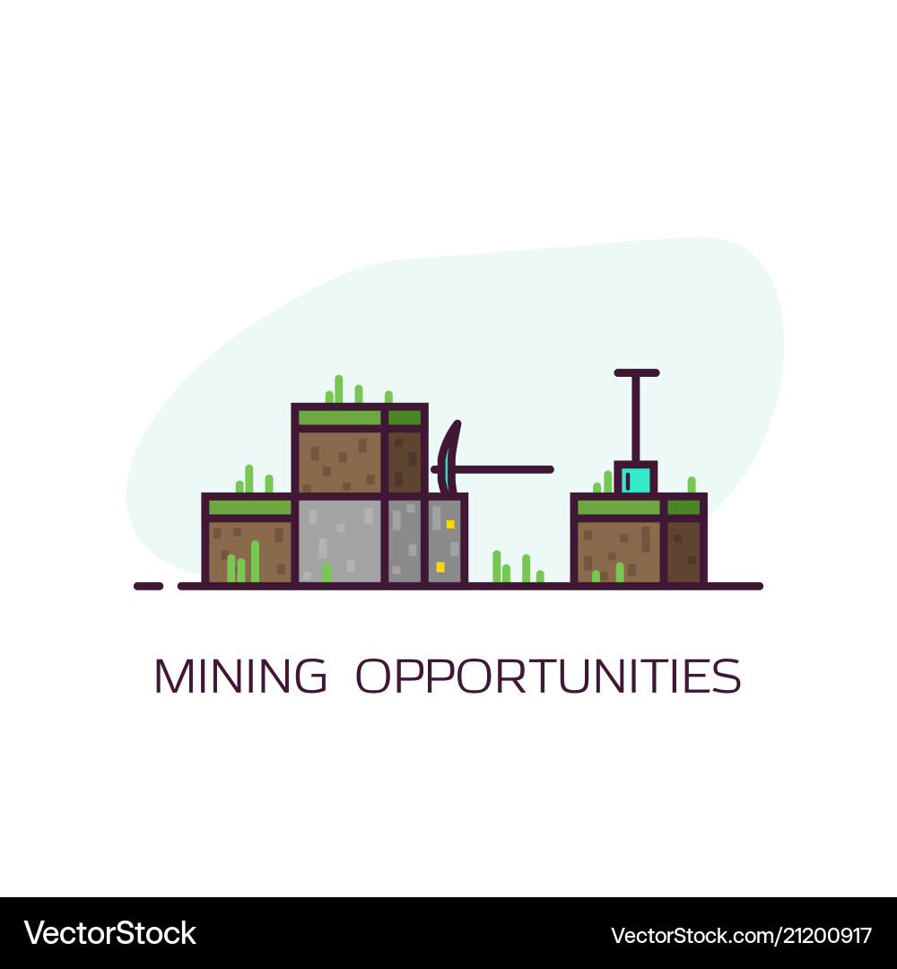 Mining Block Banner vector image