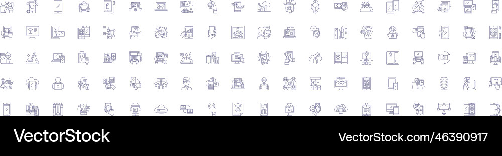 Mobile App Programmierzeile Symbole Zeichen gesetzt Mobile App Programmierzeile Symbole Zeichen gesetzt vektorbild