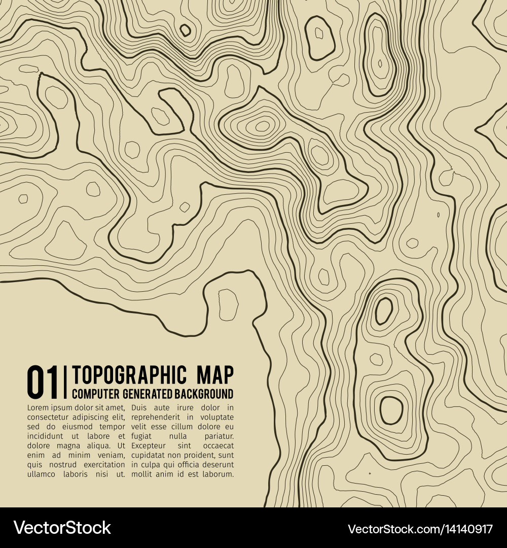 Mountain Terrain Topography Background Vector Image