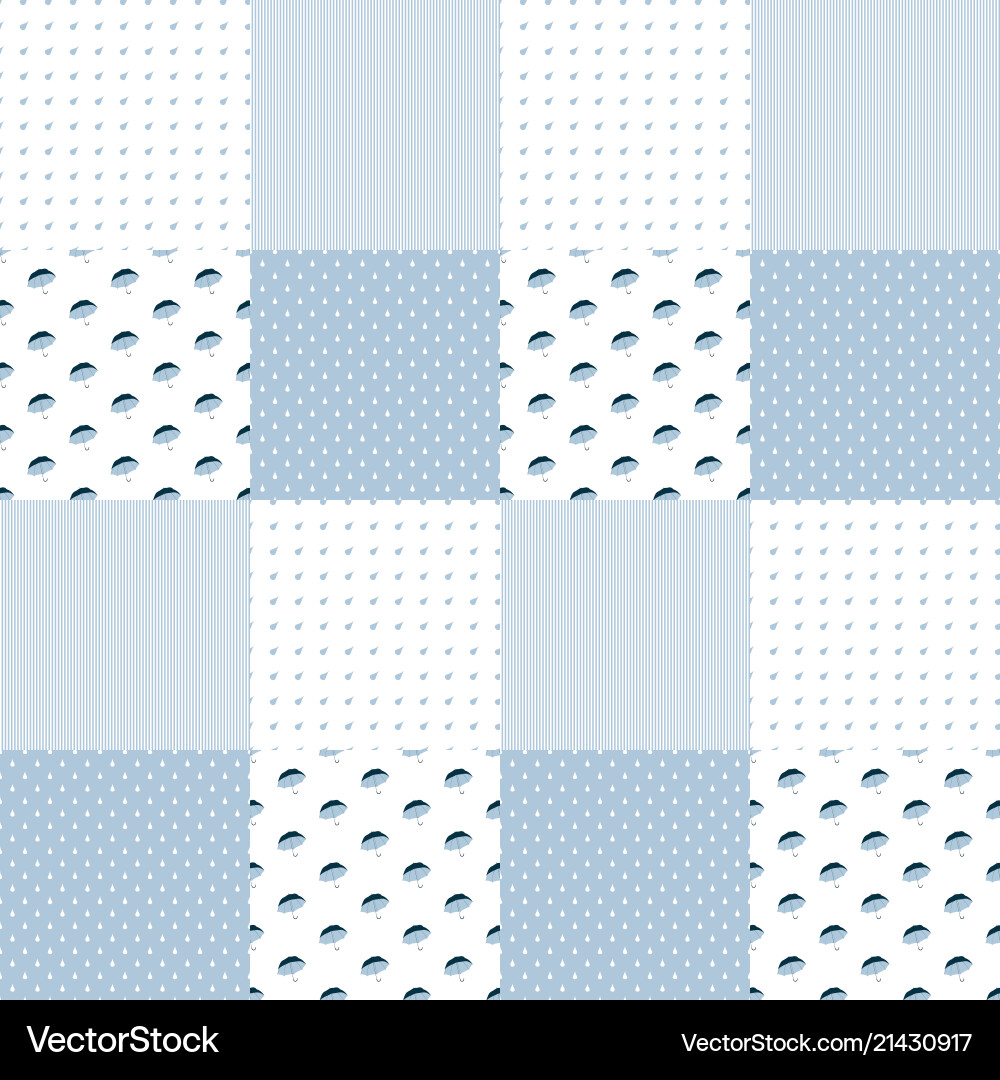 Patchwork pattern in blue colors Patchwork pattern in blue colors vector image