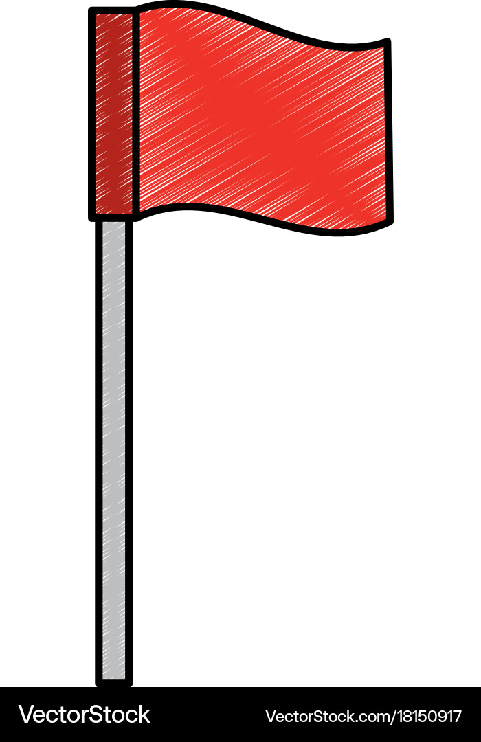 Pointer Standort Flagge isolierte Symbol vektorbild