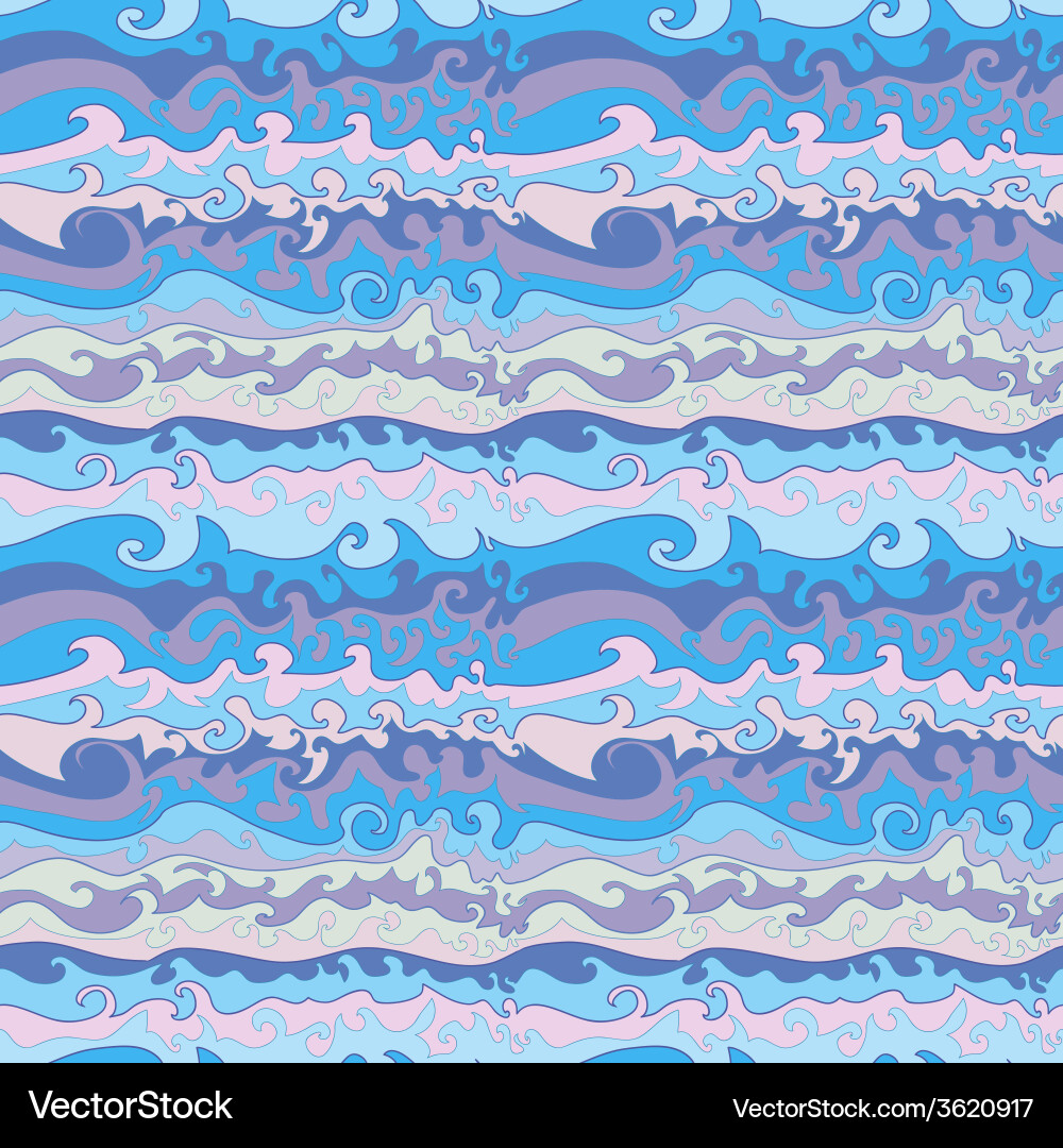 Seamless abstract pattern waves Vector Image