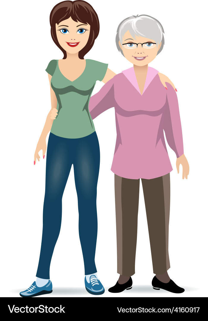 Senior Women Duo vektorbild