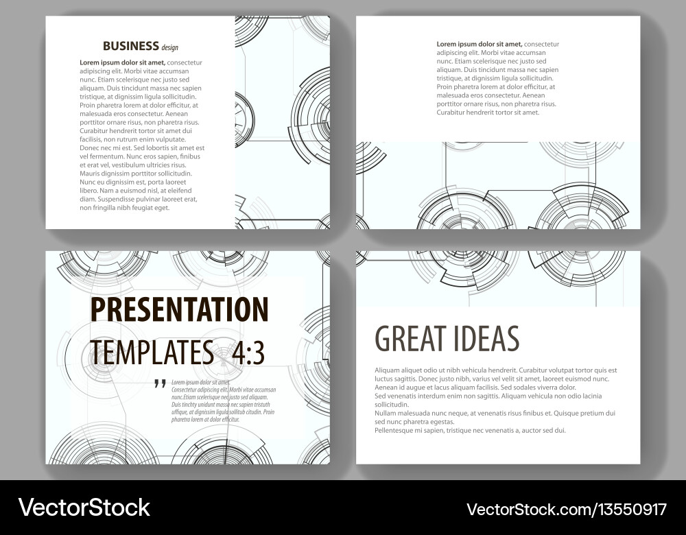 Set of business templates for presentation slides Set of business templates for presentation slides vector image