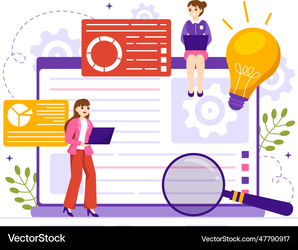 Software testing with application engineering Software testing with application engineering vector image