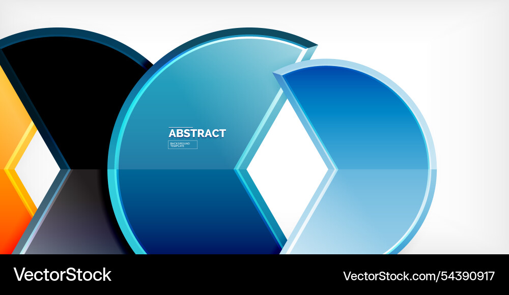 Trendy round shapes with triangular angle design Trendy round shapes with triangular angle design vector image
