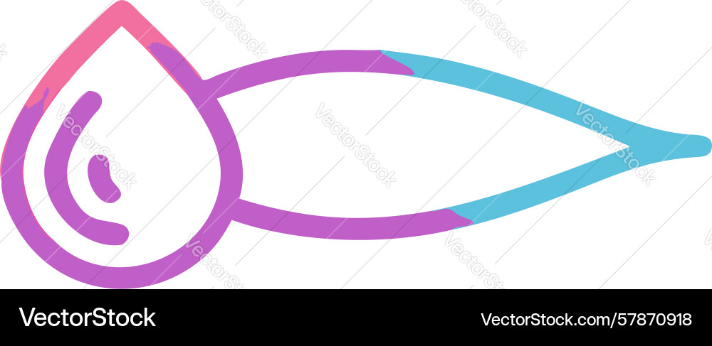Abstract fluid droplet icon design generative ai Vector Image