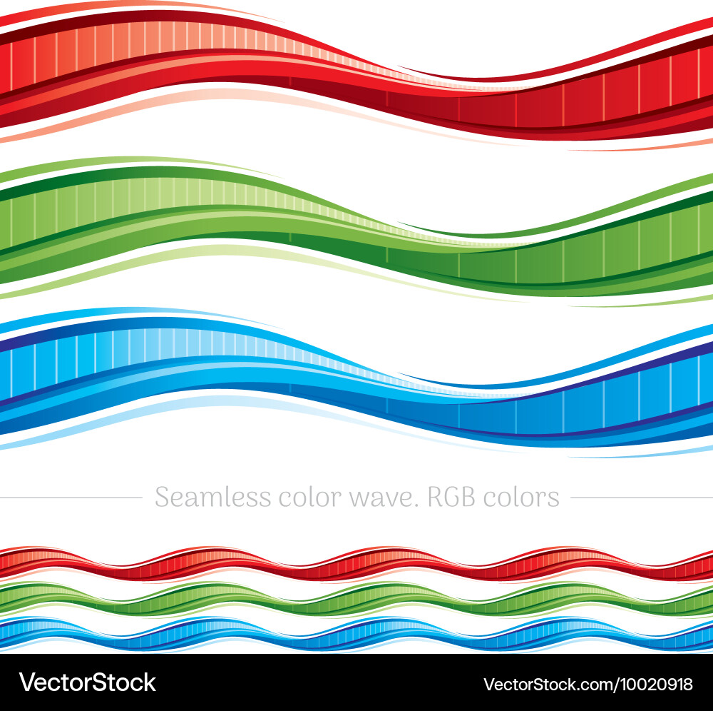 Abstract seamless wave pattern on white background Vector Image