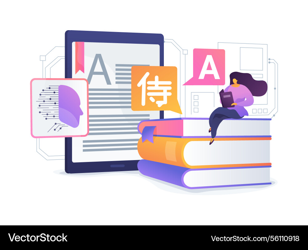 Ai language style transfer abstract concept Ai language style transfer abstract concept vector image