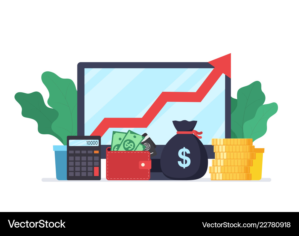Analysis web analytics and business development Analysis web analytics and business development vector image