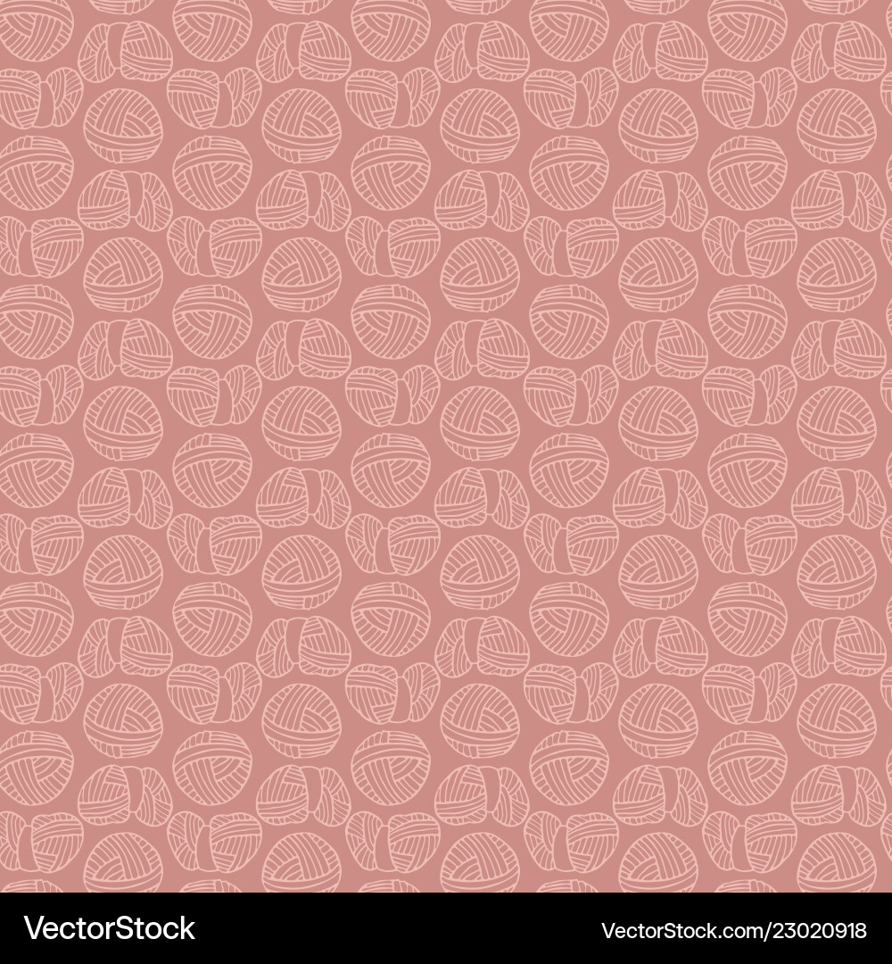 Ball of knitting yarn tone on seamless Ball of knitting yarn tone on seamless vector image