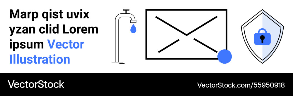 Data security and privacy concept with envelope Data security and privacy concept with envelope vector image