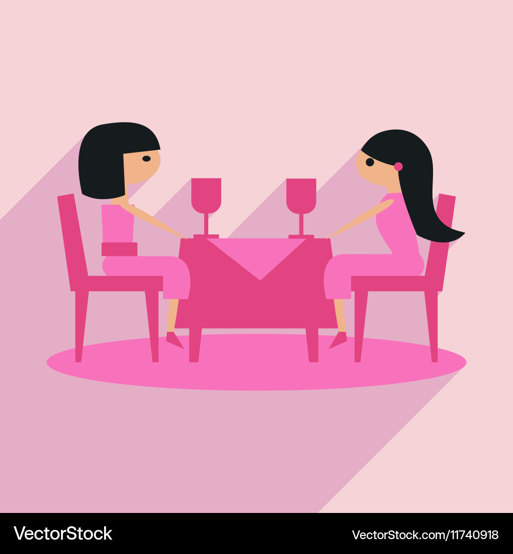 Flat with shadow icon and mobile application vector image