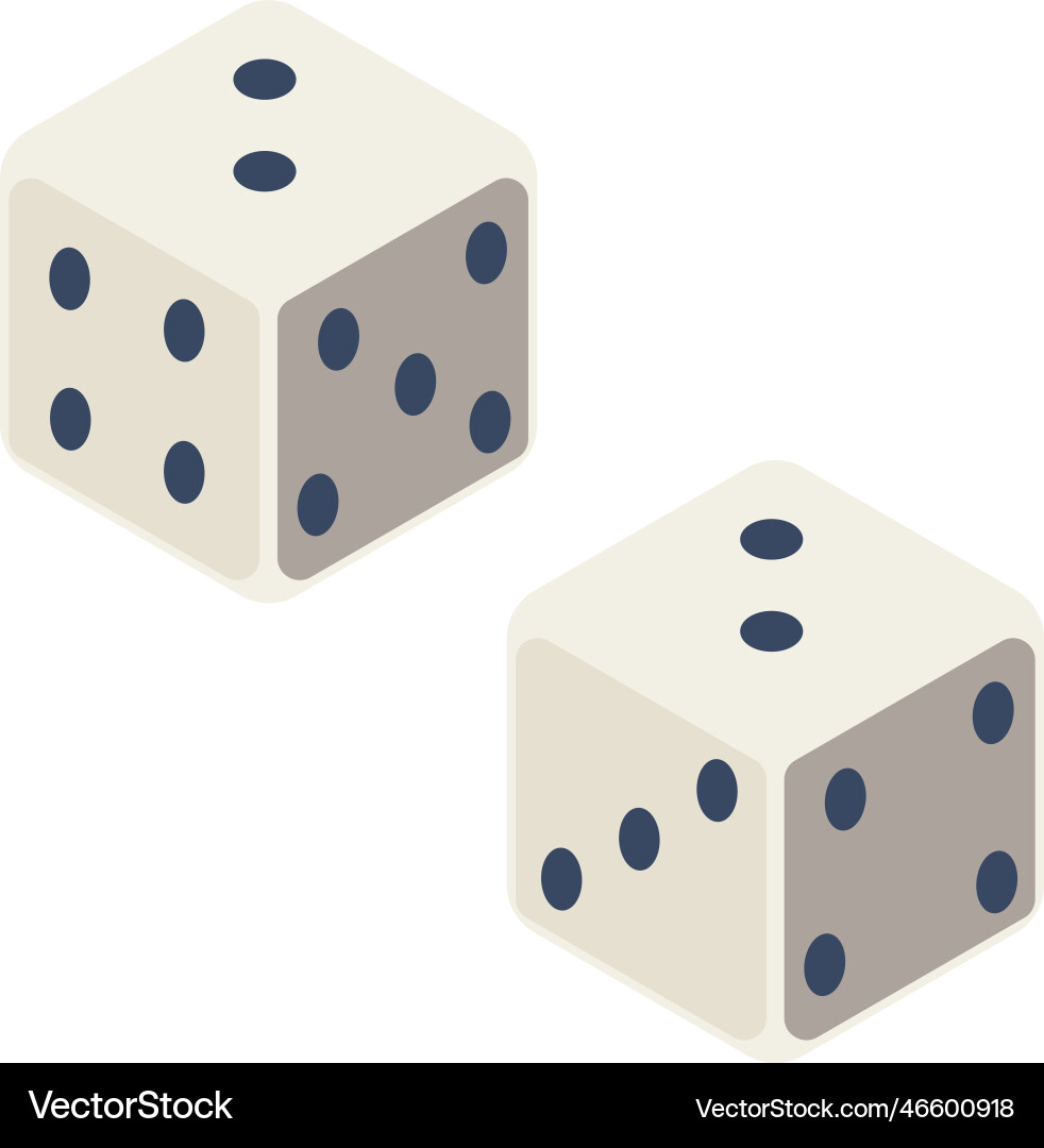 Game cubes with dots dices for board playing Game cubes with dots dices for board playing vector image