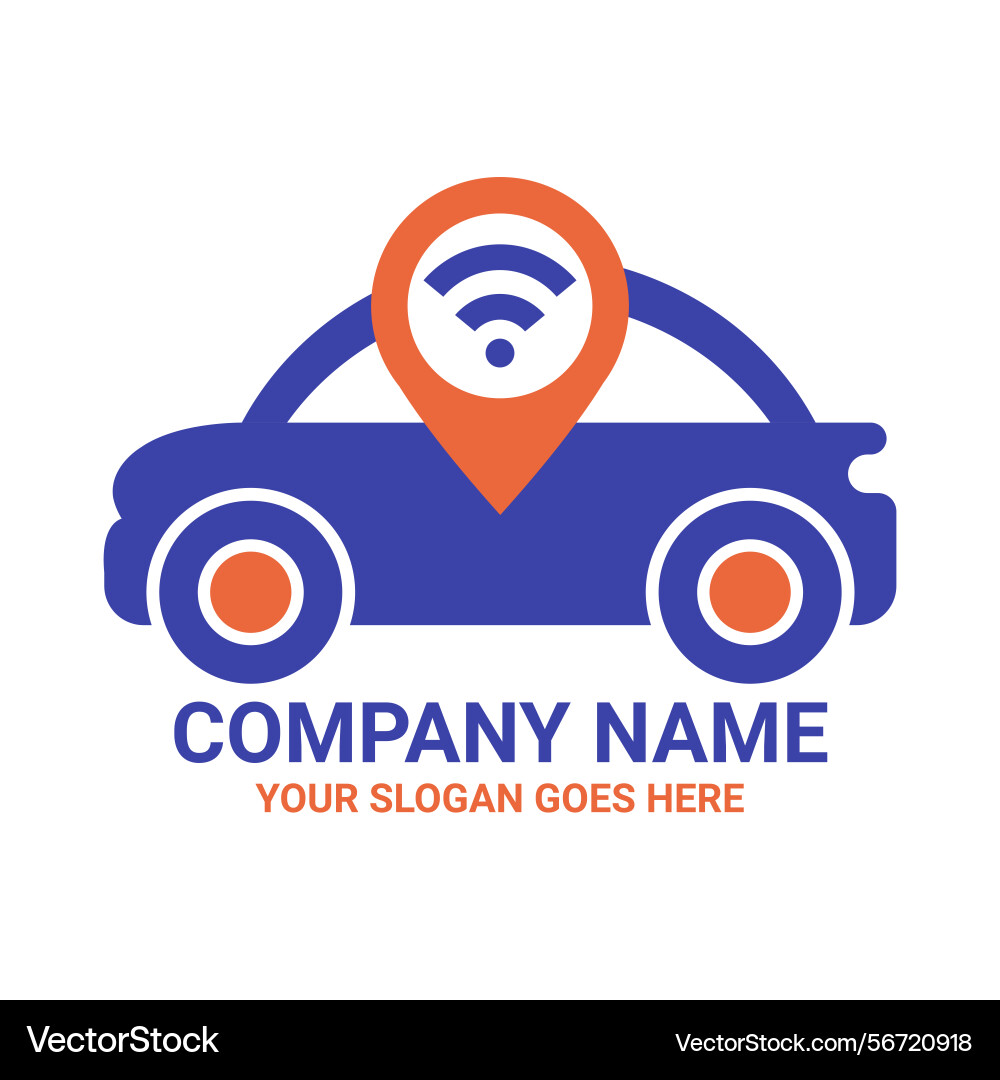 Gps icon with car inside smart navigation symbol Vector Image