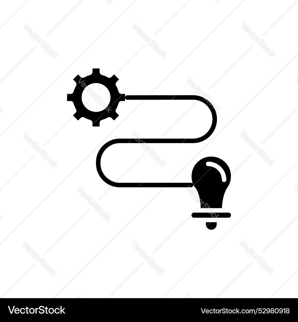 Implementation icon set business execute vector image