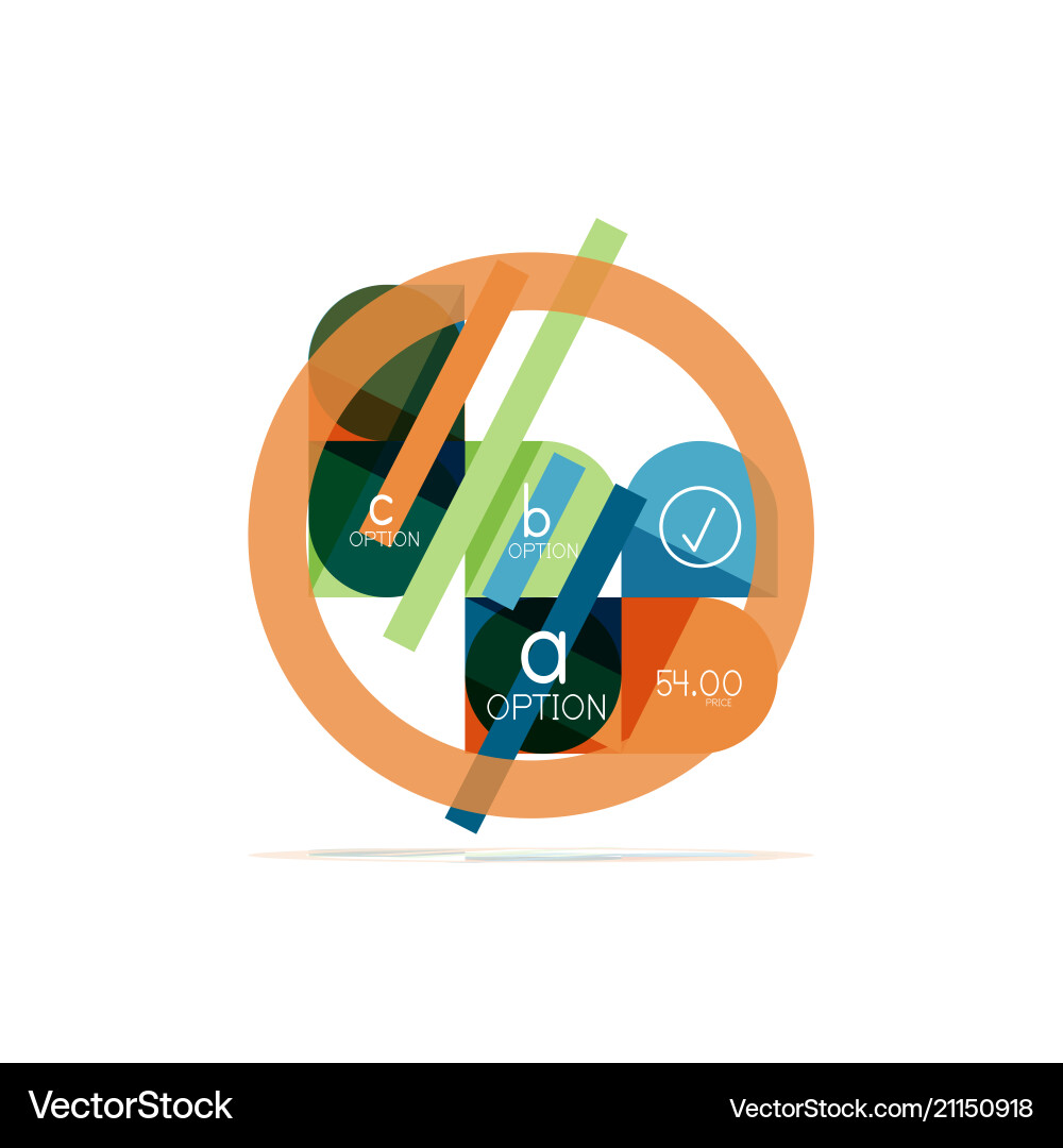 Minimal flat clean abstract option step Minimal flat clean abstract option step vector image