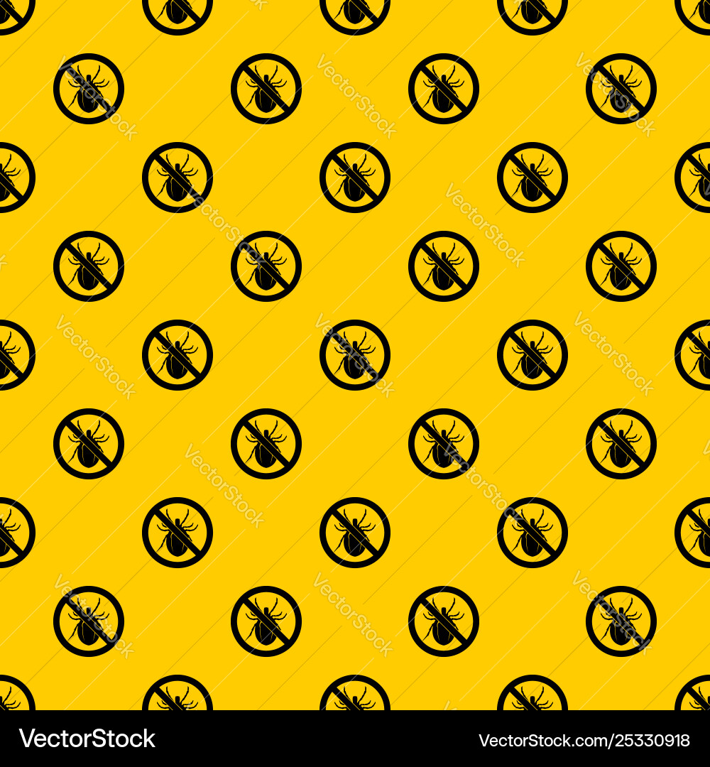 No bug sign pattern vector image