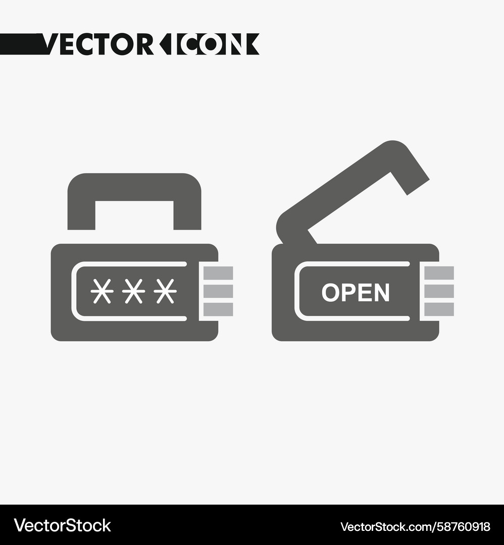 Padlock Security Icon Vector Image
