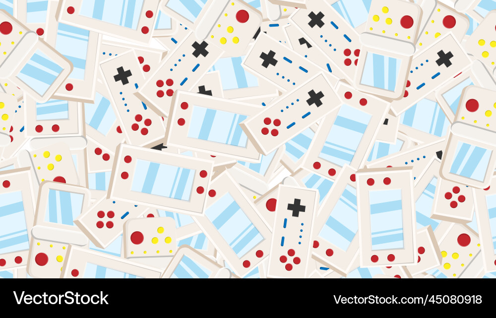 Seamless pattern endless with portable game Seamless pattern endless with portable game vector image