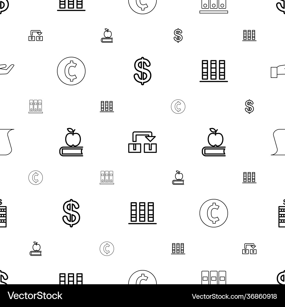 Stack icons pattern seamless white background Vector Image