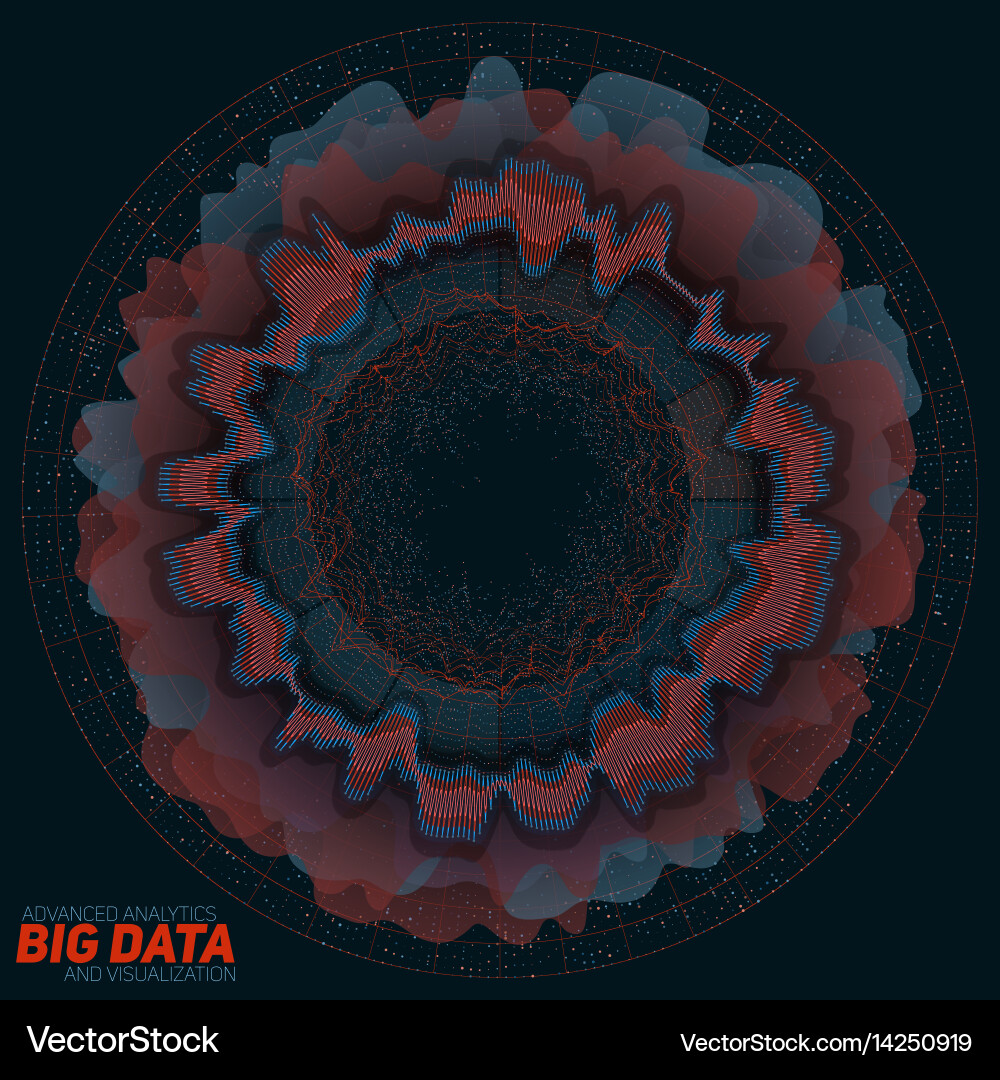 Big data colorful visualization vector image
