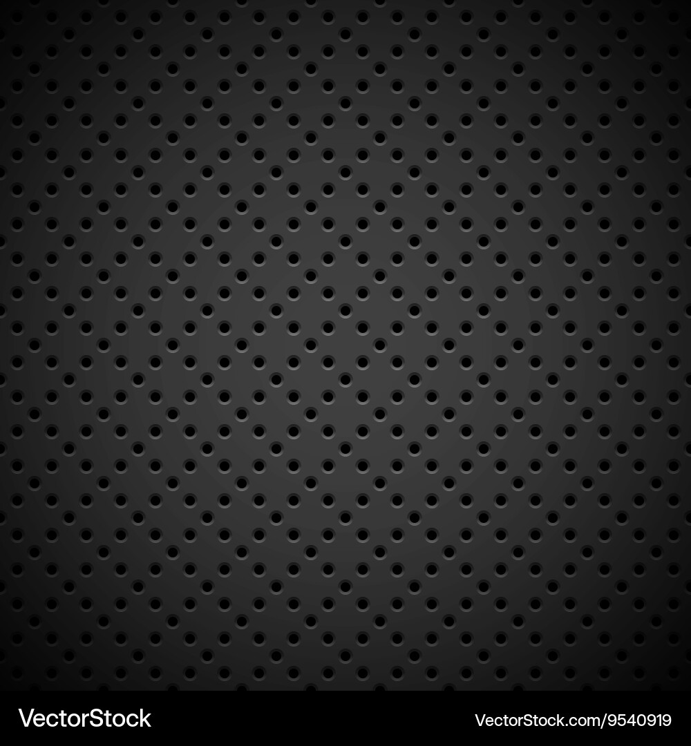 Black background with perforated pattern vector image