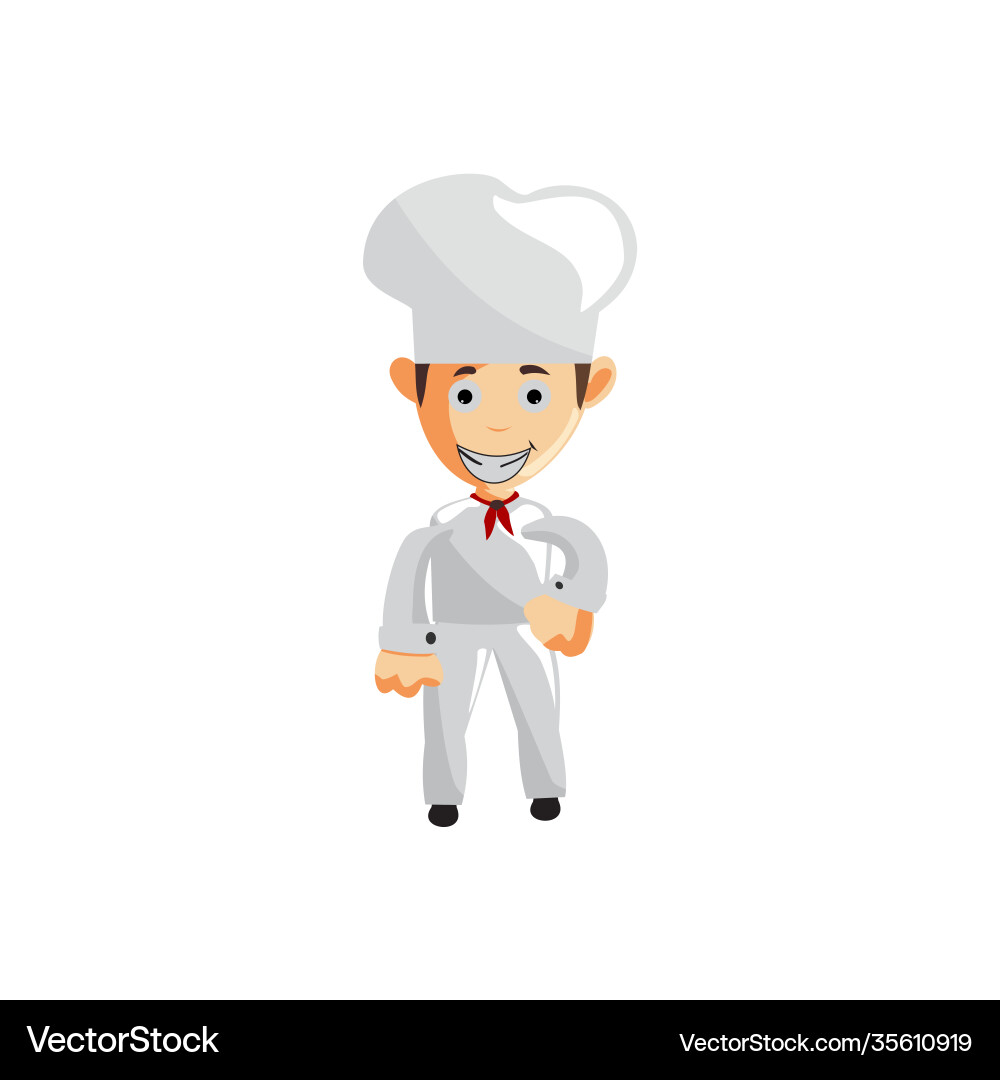 Chef gesture character creation template pose Chef gesture character creation template pose vector image