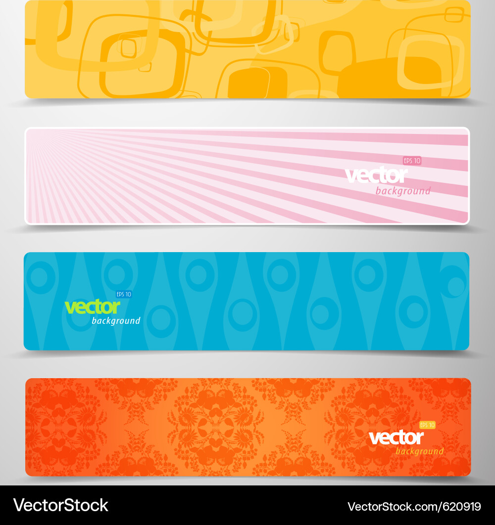 Colorful Abstract Header Background vector image