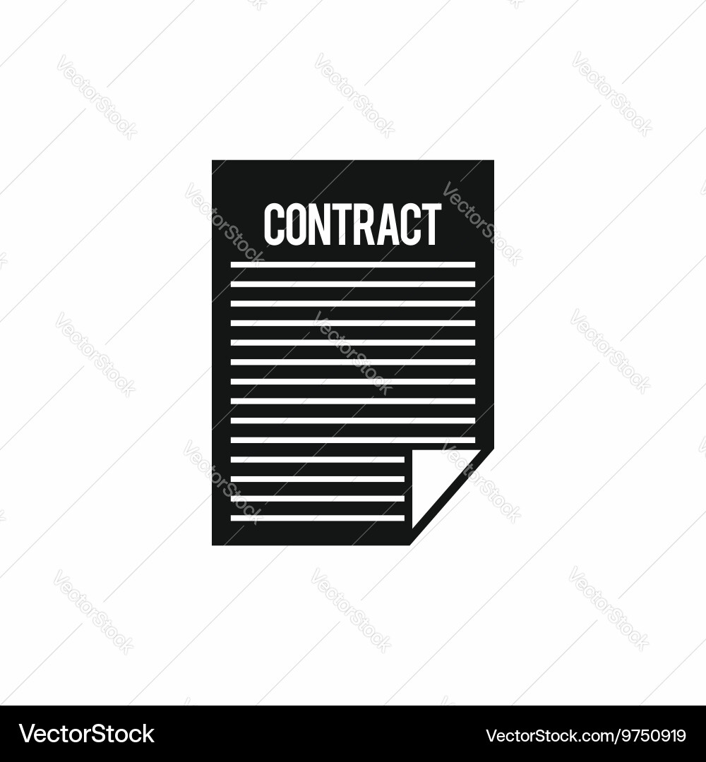 Contract icon simple style vector image