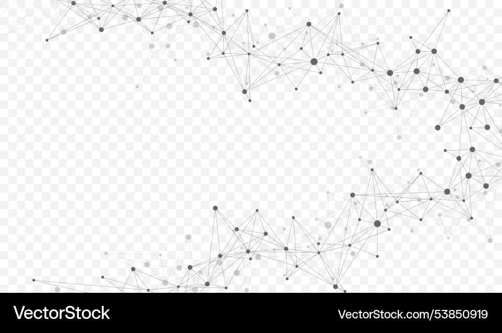 Digits abstract background with connected lines Vector Image