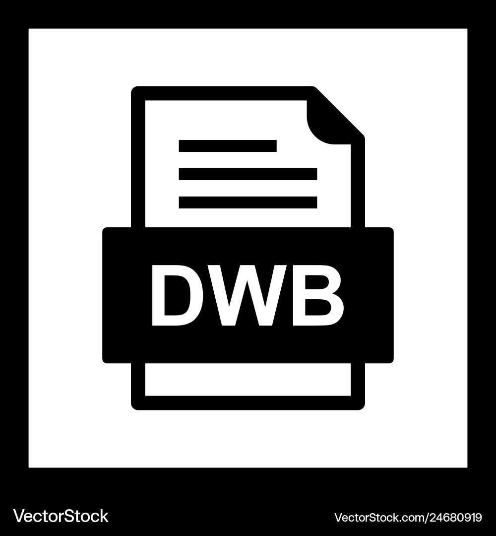 Dwb file document icon vector image