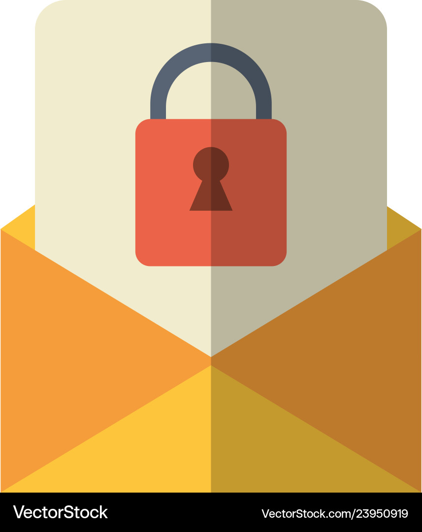 Email with security system Vector Image