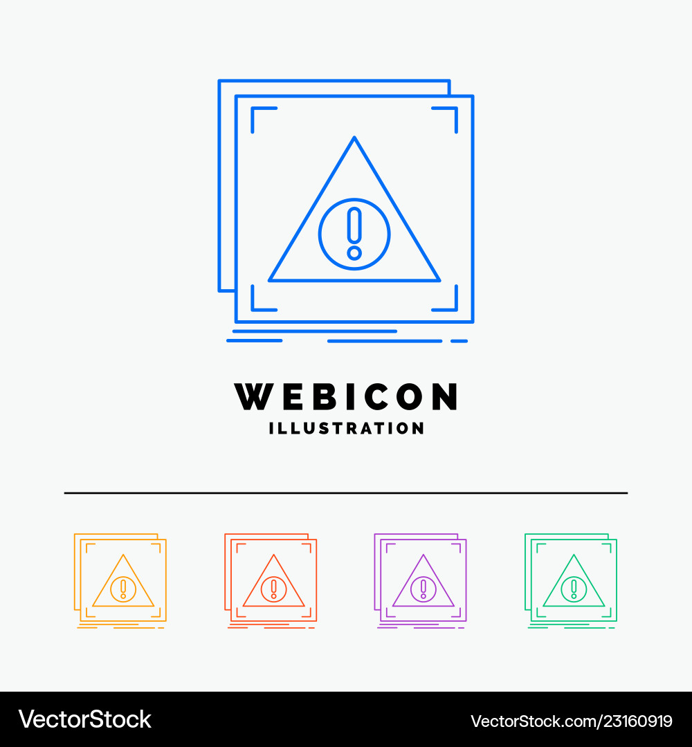 Error application denied server alert 5 color Error application denied server alert 5 color Vector Image