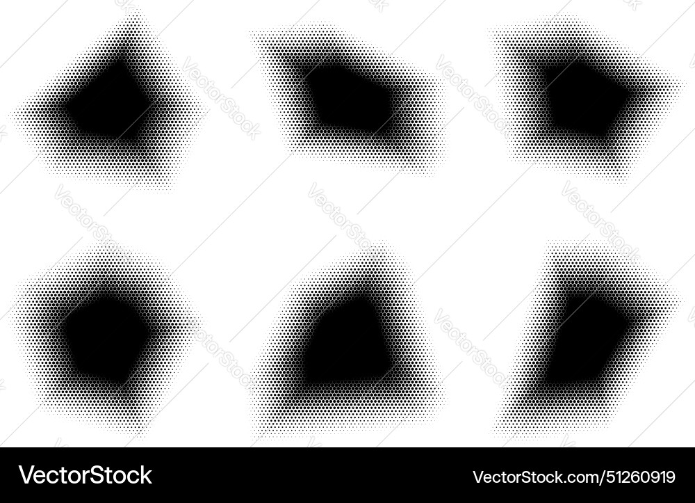 Halftone Hexagon Pattern Vector Image
