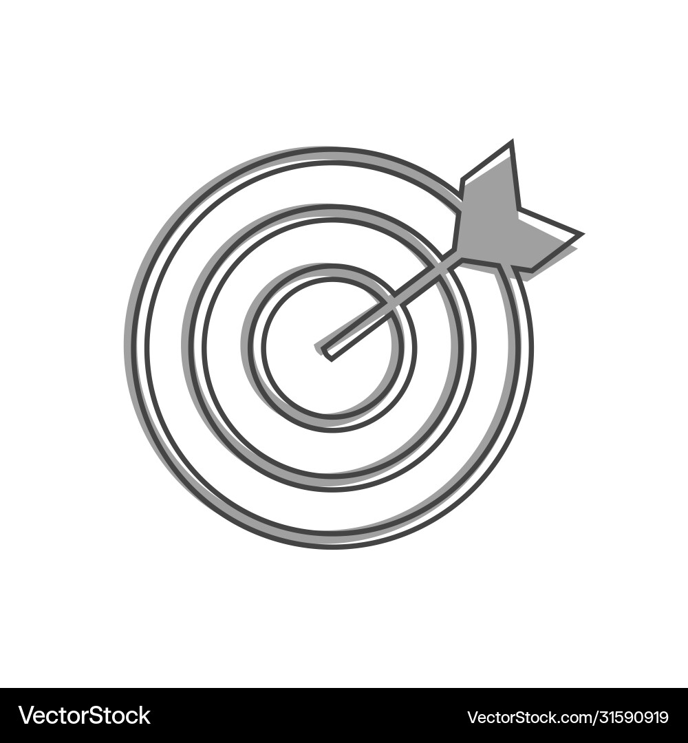 Image a target pierced an arrow dart Vector Image