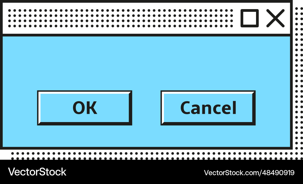 Information message window template in retro Information message window template in retro vector image