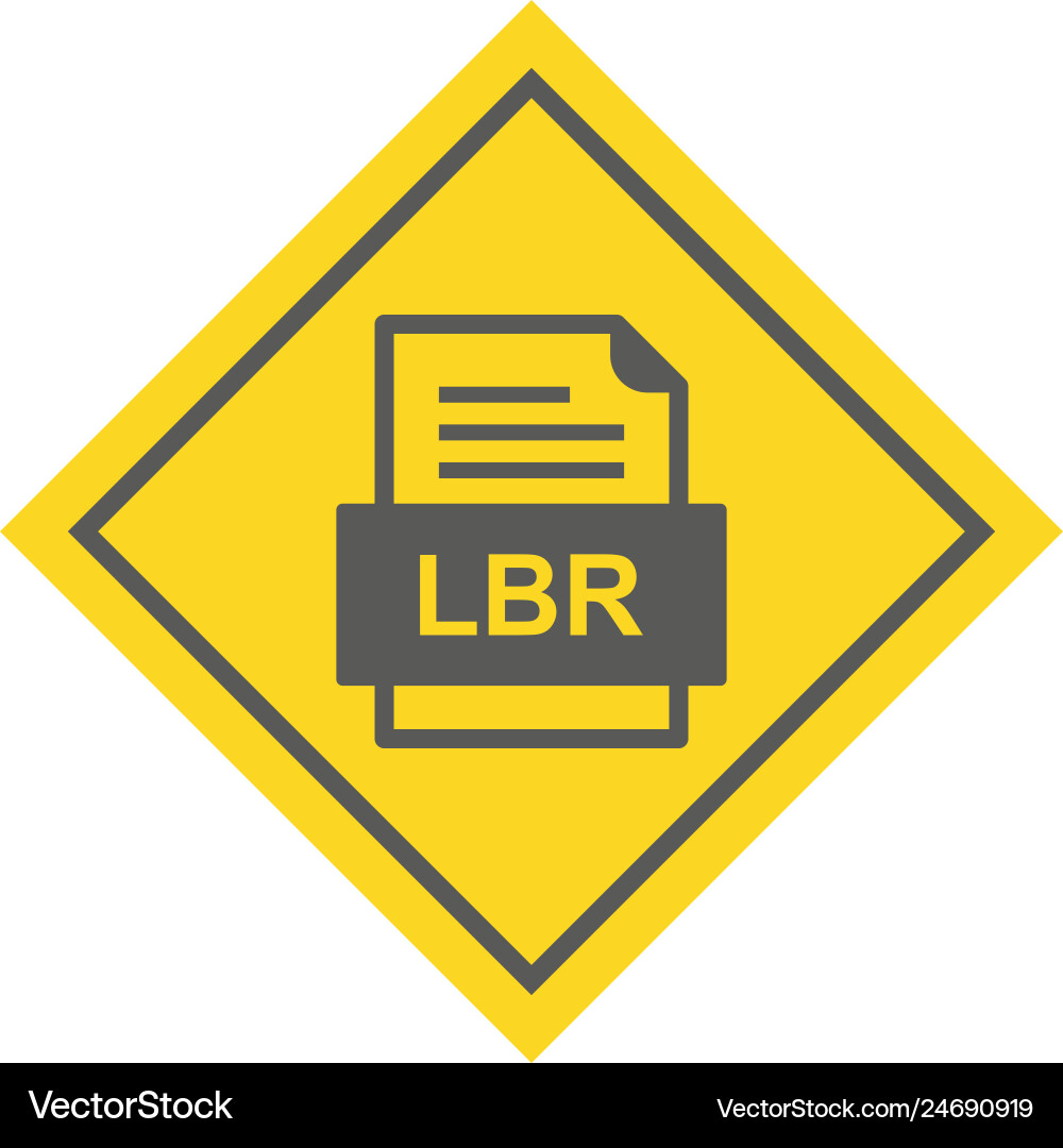 Lbr file document icon vector image