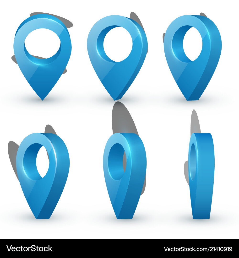 Map pointers set Map pointers set vector image