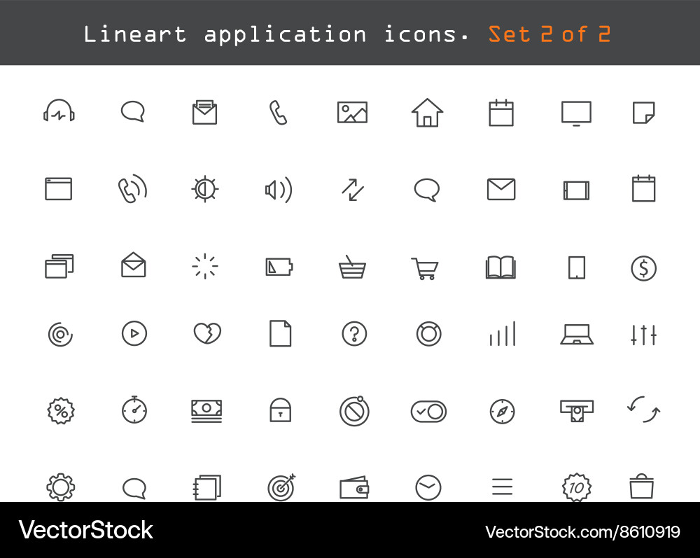 Modern web and mobile application pictograms vector image