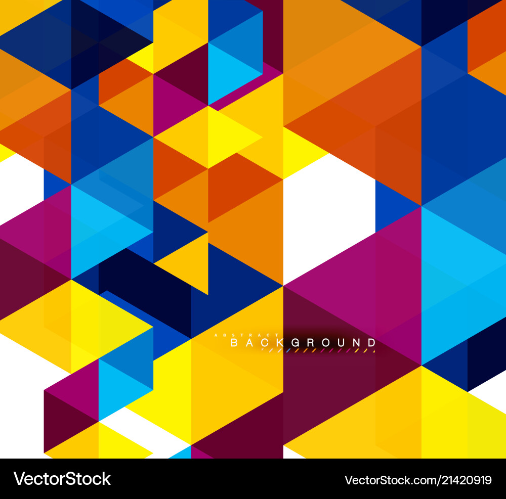 Multicolored triangles abstract background mosaic Multicolored triangles abstract background mosaic vector image