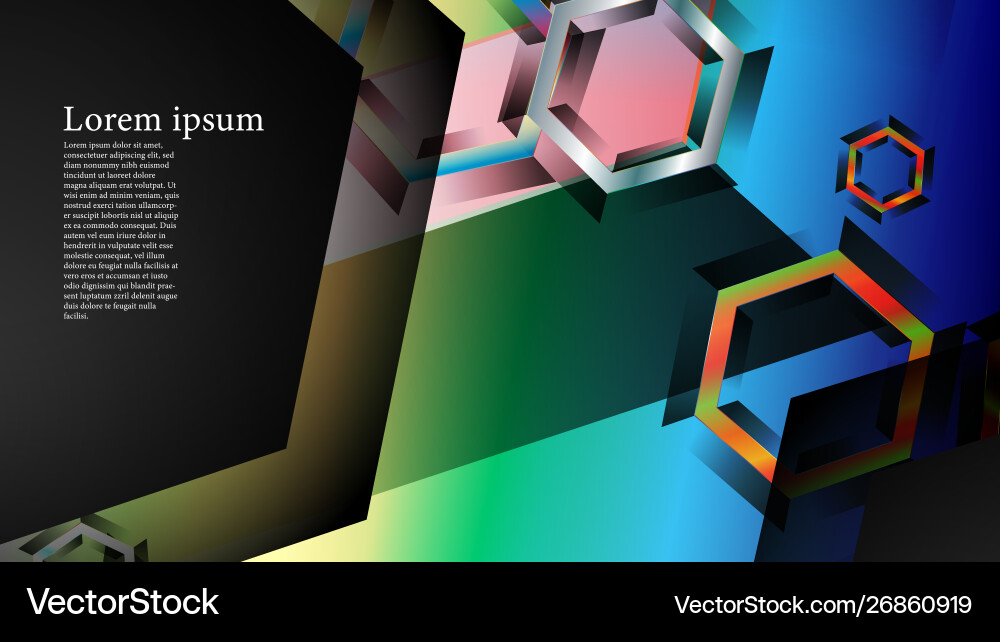 Overlapping hexagon backgrounds suitable for any Vector Image