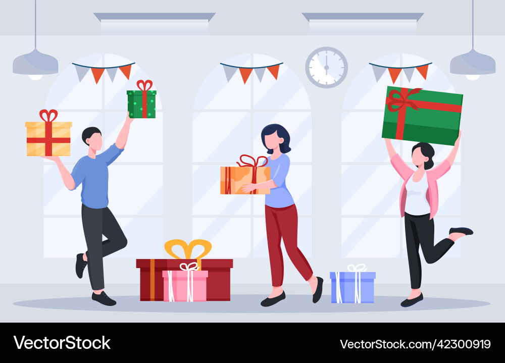 People carry gift People carry gift vector image