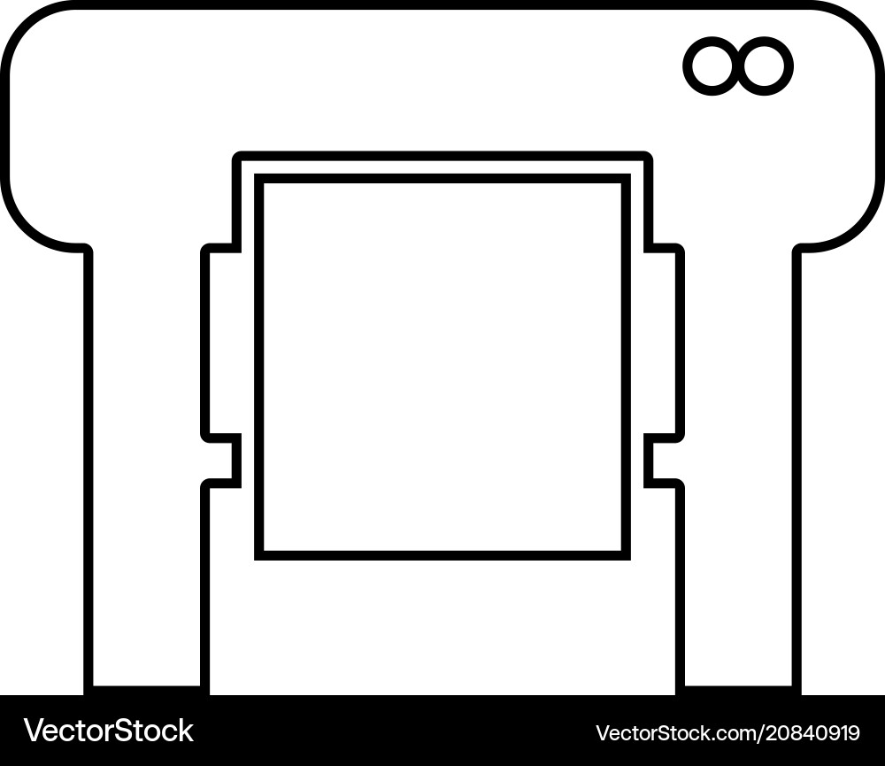 Plotter icon black color flat style simple image Plotter icon black color flat style simple image vector image